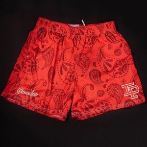 Inaka Power Red Paisley Shorts Size Medium